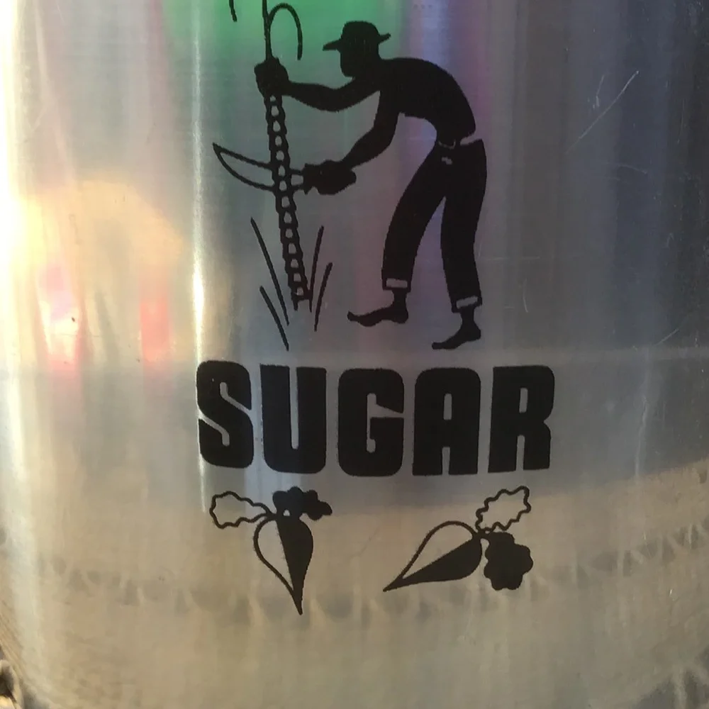 Vintage Westbend Silver and Black Sugar Canister